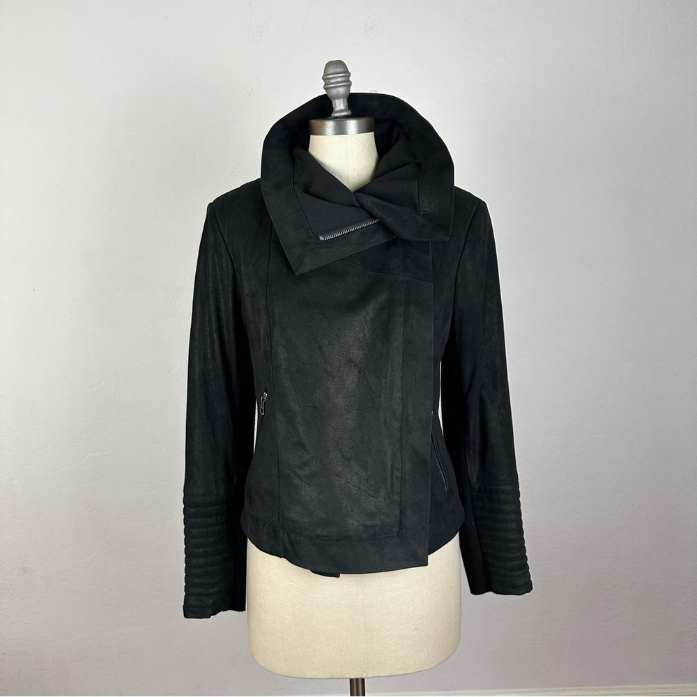 Lucky Brand Black Leather Caviar Jacket